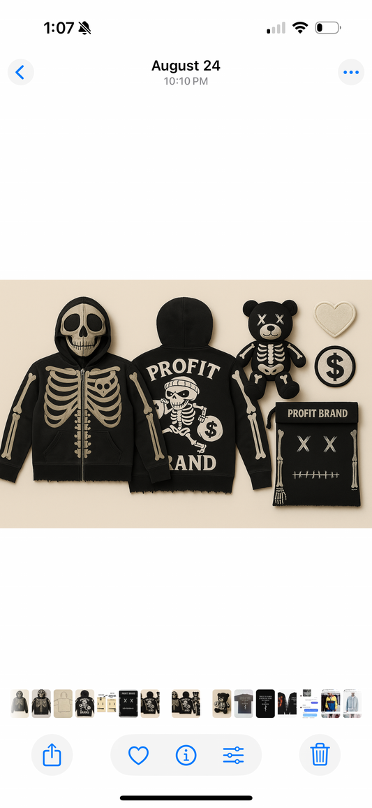 💀🔪Skeleton Hoodie🩻☠️