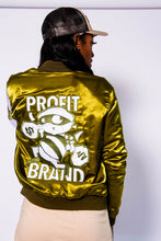 Load image into Gallery viewer, Olive Green Profit Bomber Jacket