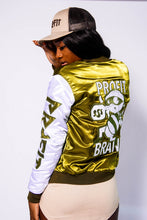 Load image into Gallery viewer, Olive Green Profit Bomber Jacket