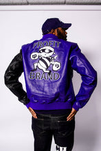 Load image into Gallery viewer, Profit Blue Leather Jacket